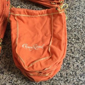 Crown Royal Peach Color Bags Unused (Orange and Gold) Lot of 10